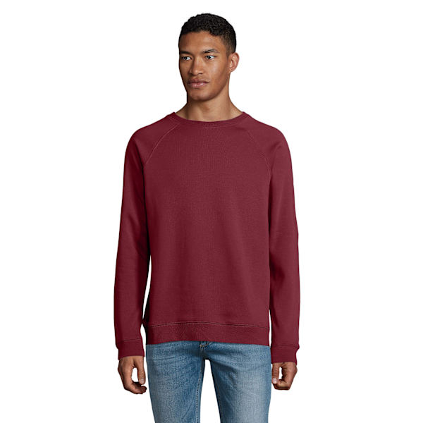 SOLS Unisex Adult Space Organic Raglan Sweatshirt M Burgundy Burgundy M