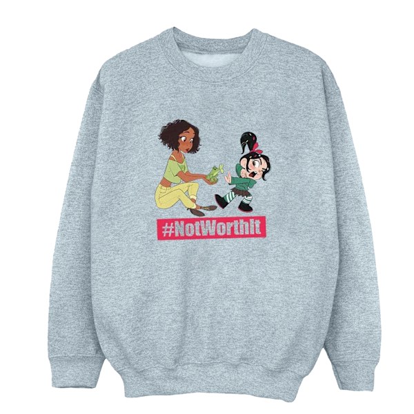 Disney Girls Wreck It Ralph Tiana Och Vanellope Sweatshirt 7-8 Sports Grey 7-8 Years