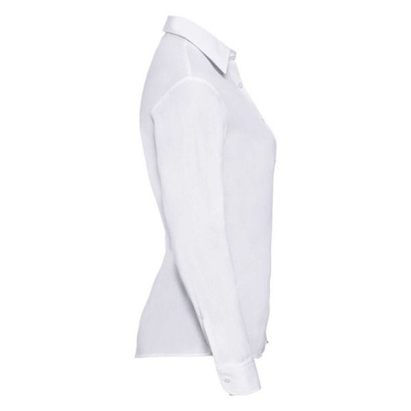 Russell Collection Dam/Damer Poplin Lätt-Skötsel Långärmad White S