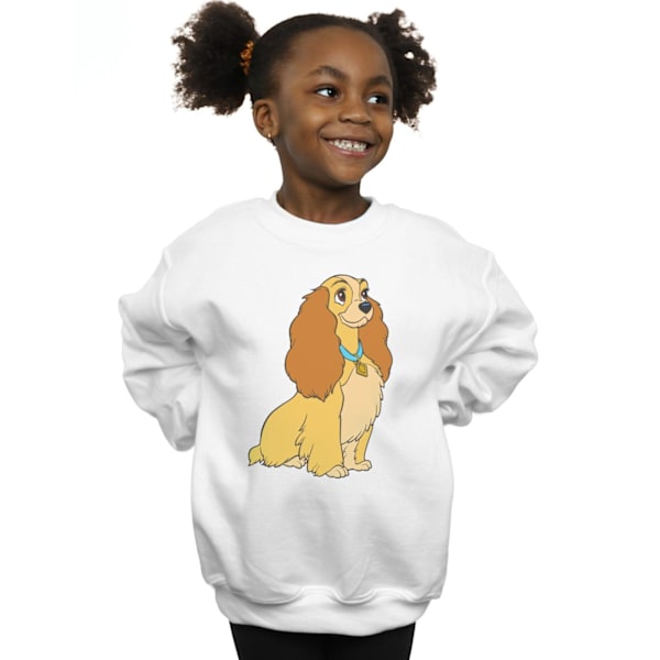 Disney Girls Lady And The Tramp Lady Spaghetti Heart Sweatshirt White 12-13 Years