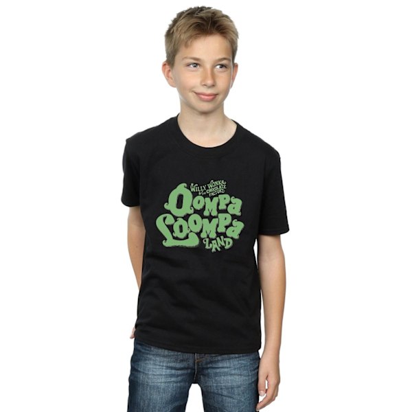 Willy Wonka Och Chokladfabriken Pojkar Oompa Loompa Land T- Black 7-8 Years