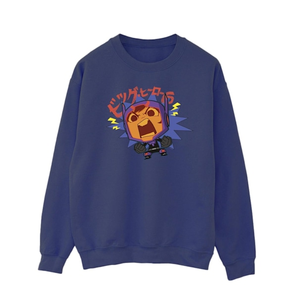 Disney Herr Big Hero 6 Baymax Hiro Angry Manga Sweatshirt 5XL N Navy Blue 5XL
