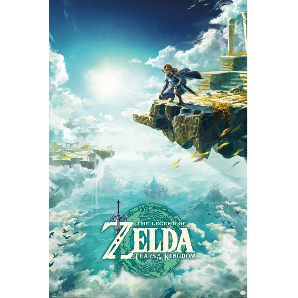 The Legend of Zelda: Tears Of The Kingdom Hyrule Skies affisch 9 Blue/White 91cm x 61cm