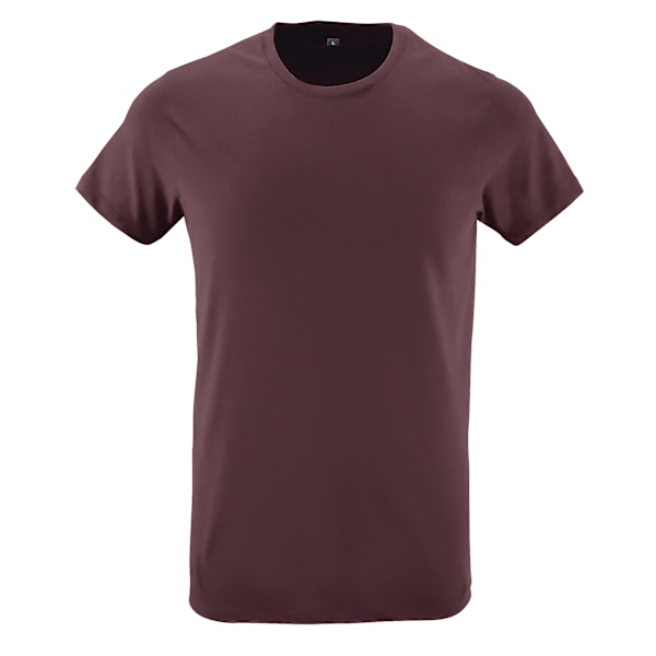 SOLS Herr Regent Slim Fit Kortärmad T-shirt L Oxblood Oxblood L