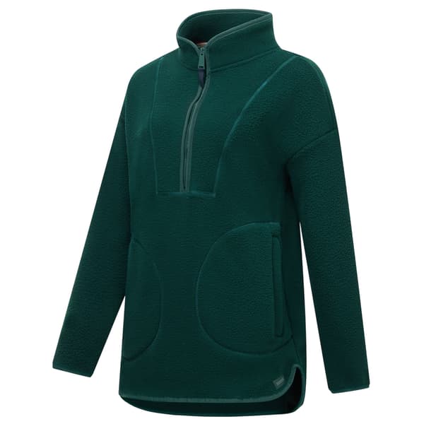 Regatta Dam/Dam Frankie Borg Half Zip Lång Fleece Topp Deep Pine 18 UK