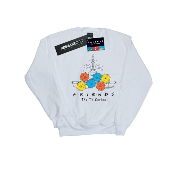 Friends Mens Fountain And Umbrellas Sweatshirt L Vit White L