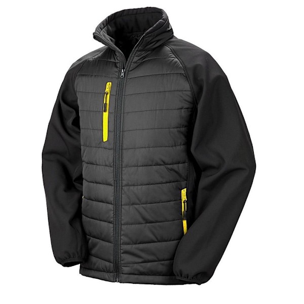 Result Dam/Kvinnor Compass Softshell Jacka XL Svart/Gul Black/Yellow XL