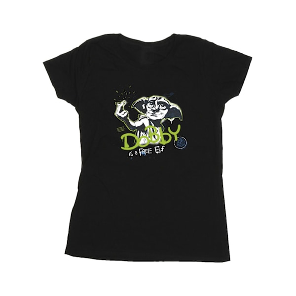 Harry Potter Dam/Dam Dobby A Elf Bomull T-shirt L Svart Black L