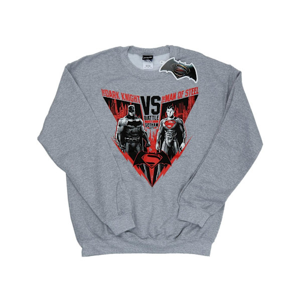 DC Comics Herr Batman v Superman Battle Sweatshirt S Heather Grå Heather Grey S