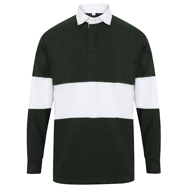 Front Row Vuxen Unisex Panelled Tag Rugby Tröja M Flaska Bottle Green/White M