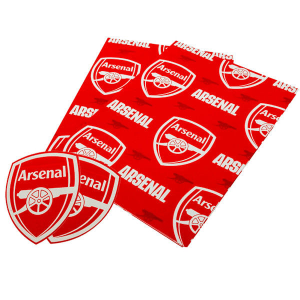 Arsenal FC Text Presentpapper One Size Röd/Vit Red/White One Size