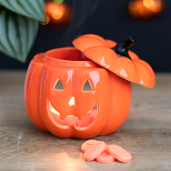 Something Different Jack-O Keramisk Lykta Oljebrännare En Storlek Orange One Size