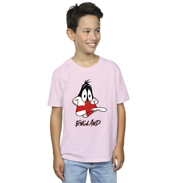 Looney Tunes Boys Daffy England Face T-Shirt 12-13 år Baby P Baby Pink 12-13 Years