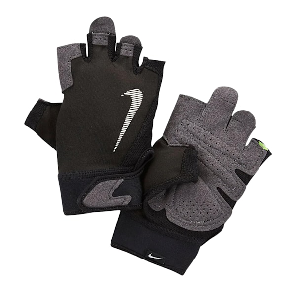 Nike Mens Ultimate Heavyweight Fitness Fingerless Gloves S Blac Black/White/Grey S