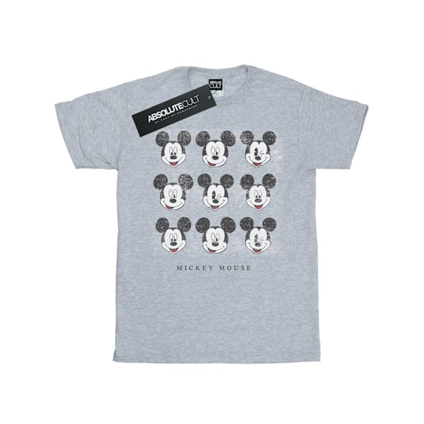 Disney Girls Mickey Mouse Wink And Smile Bomull T-shirt 9-11 År Sports Grey 9-11 Years