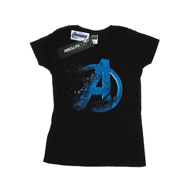 Marvel Womens/Ladies Avengers Endgame Dusted Logo Bomull T-Shir Black M
