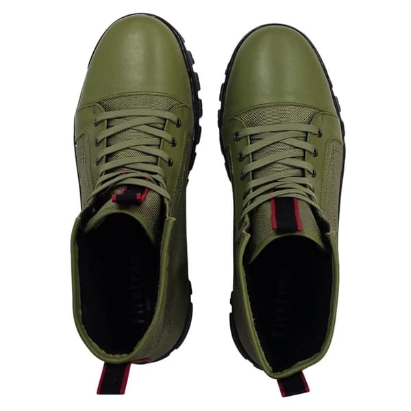 Firetrap Herr Lucas Läder Kängor 7 UK Ljusgrön Light Green 7 UK