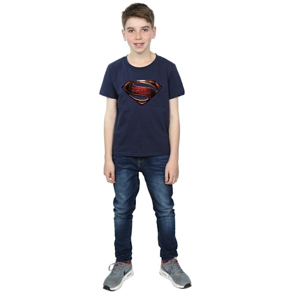 Superman Boys Logo Bomull T-shirt 5-6 år Marinblå Navy Blue 5-6 Years