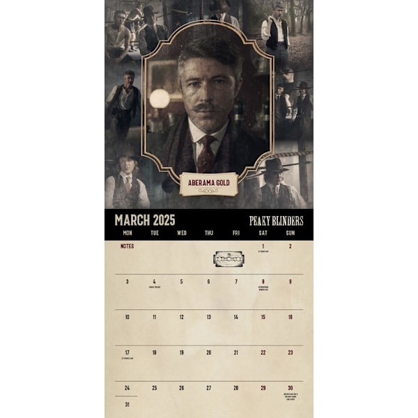 Peaky Blinders 2025 Kvadratisk Väggkalender 30cm x 30cm Flerfärgad Multicoloured 30cm x 30cm