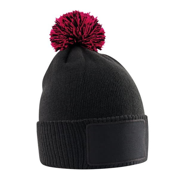 Beechfield Barn/Barn Snowstar Mössa En Storlek Svart/Klassisk Black/Classic Red One Size