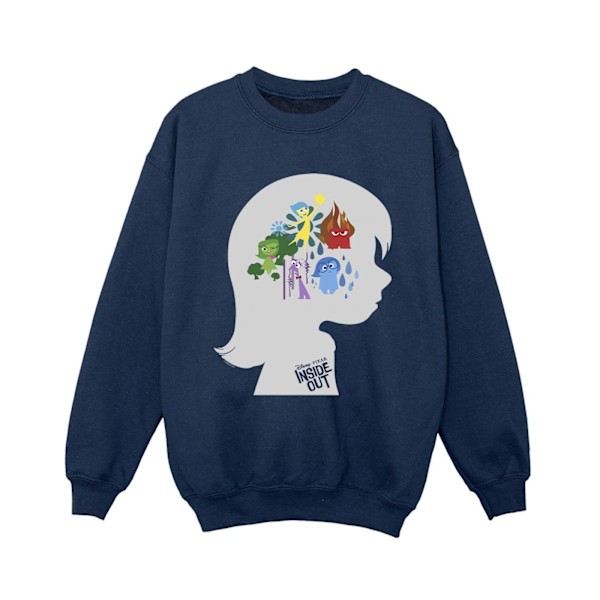 Disney Boys Inside Out Huvud Silhuett Sweatshirt 12-13 År N Navy Blue 12-13 Years