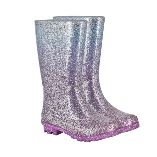 StormWells Girls Glitter Wellington Boots 1 UK Lilac Lilac 1 UK