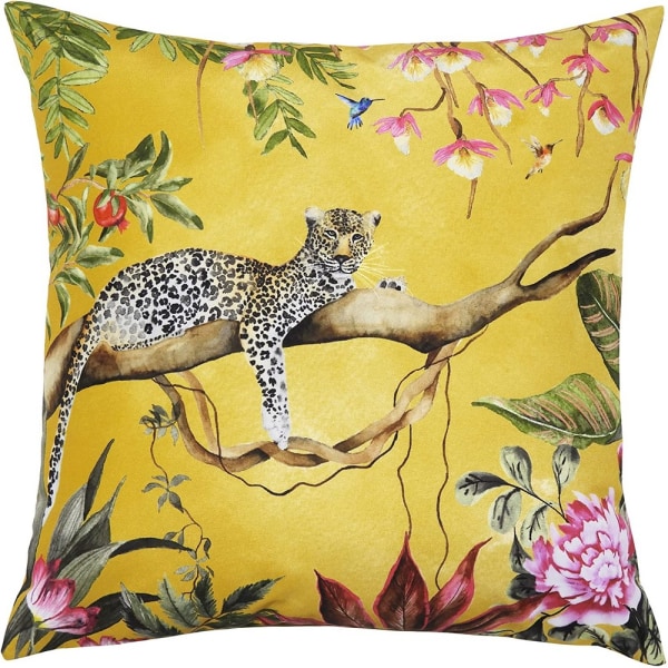 Evans Lichfield Leopard Outdoor Cushion Cover One Size Gold Gold One Size