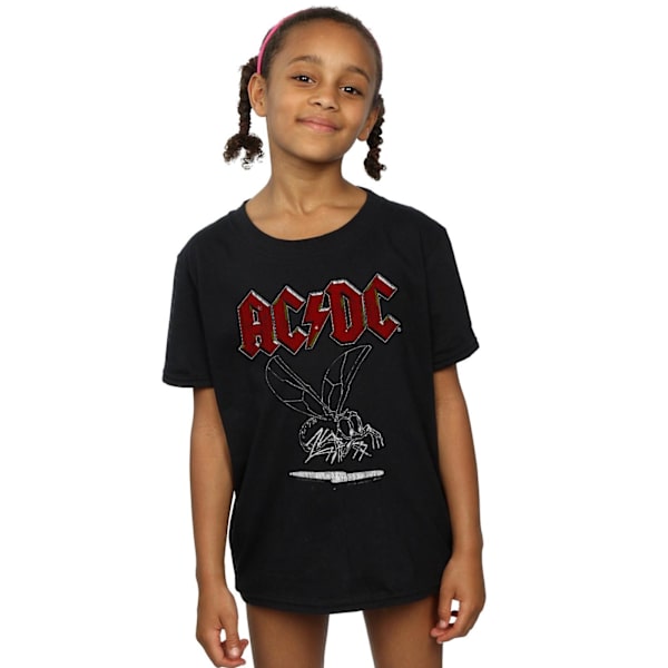 AC/DC Girls Fly On The Wall 1985 Bomull T-shirt 9-11 år Svart Black 9-11 Years