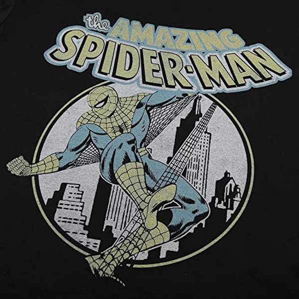 Spider-Man Mens City Slinger T-Shirt XL Svart Black XL