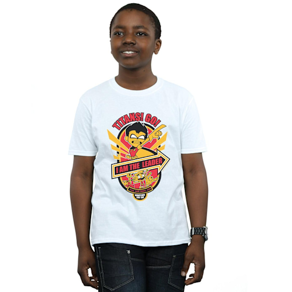 DC Comics Boys Teen Titans Go I Am The Leader T-Shirt 7-8 år White 7-8 Years