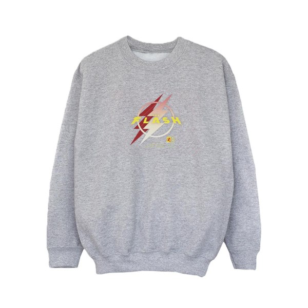 DC Comics Girls The Flash Lightning Logo Sweatshirt 3-4 år S Sports Grey 3-4 Years