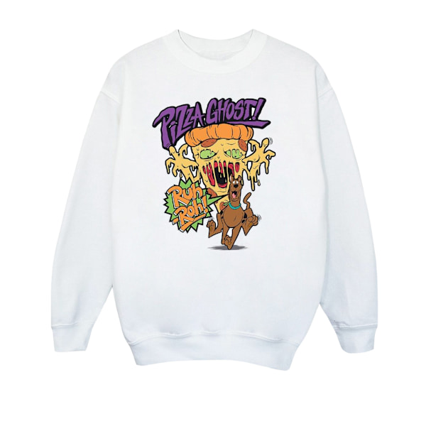 Scooby Doo Boys Pizza Ghost Sweatshirt 5-6 år Vit White 5-6 Years
