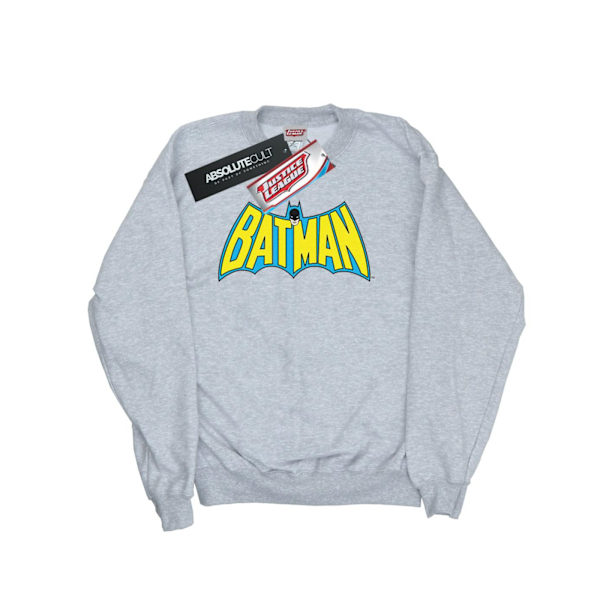 DC Comics Boys Batman Retro Logo Sweatshirt 5-6 år Sports Grå Sports Grey 5-6 Years