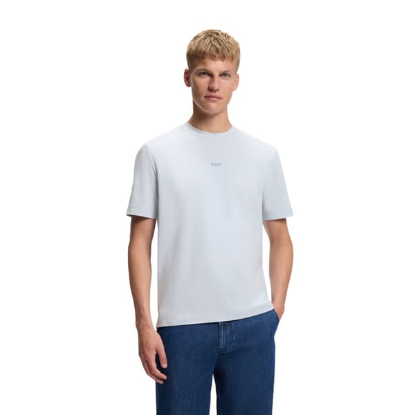 Boss Herr Tchup Logo Oversized T-shirt S Ljusgrå Light Grey S