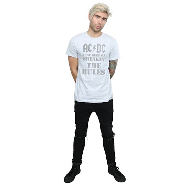 AC/DC Herr Just Keep On Breaking The Rules T-Shirt M Sports Grå Sports Grey M