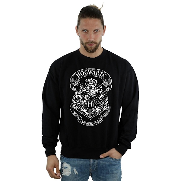 Harry Potter Herr Hogwarts Crest Bomullströja M Svart Black M