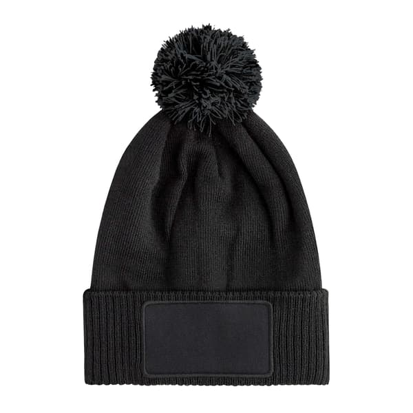 Beechfield Barn/Barn Snowstar Patch Mössa En Storlek Svart/ Black/Graphite One Size
