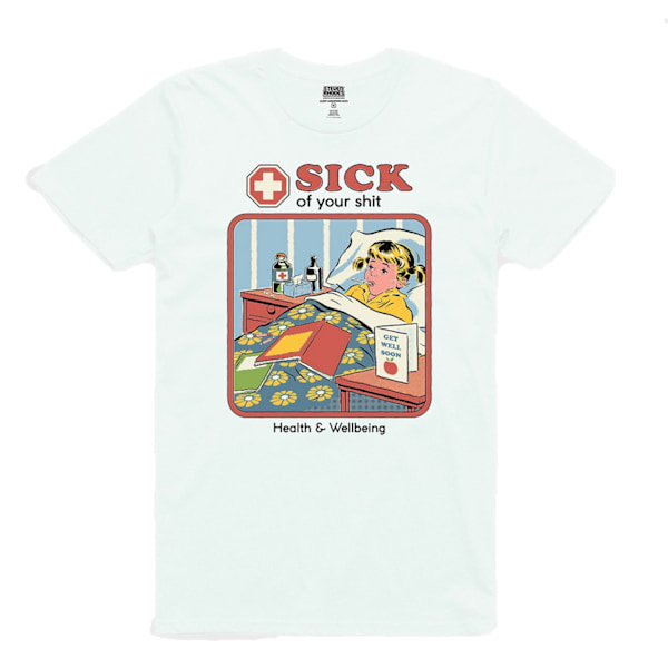 Steven Rhodes Unisex Adult Sick of Your Shit Kortärmad T-shirt White L