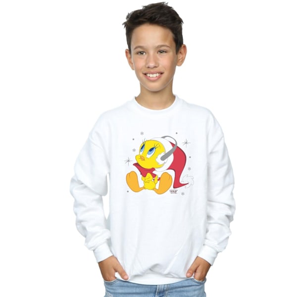 Looney Tunes Boys Jul Tweety Sweatshirt 9-11 År Vit White 9-11 Years