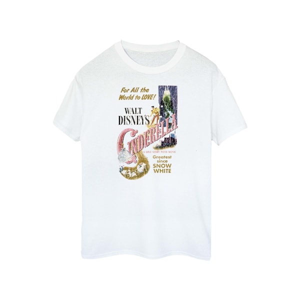 Cinderella Dam/Dam Poster Bomull Boyfriend T-Shirt M Vit White M