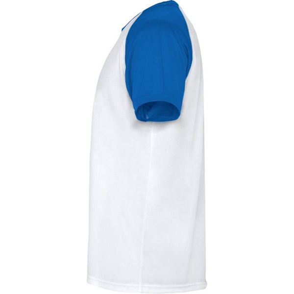 Roly Barn- & Ungdomströja Indianapolis Kortärmad Sporttröja 1 White/Royal Blue 12 Years