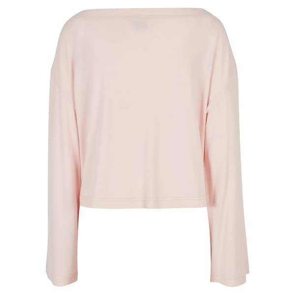 Urban Classics Långärmad T-shirt med båtringning i modal för dam Pink L