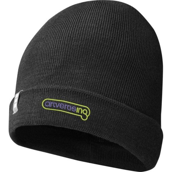 Elevate Unisex Adult Hale Polylana Beanie One Size Solid Black Solid Black One Size