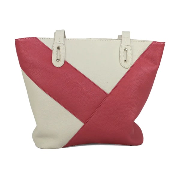 Eastern Counties Leather Adalyn Grain Läderhandväska One Size Pink/White One Size