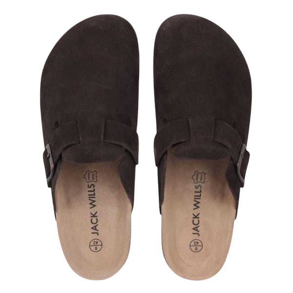 Jack Wills Platta Mulesandaler i Mocka för Herr 9 UK Mocka Mocha 9 UK