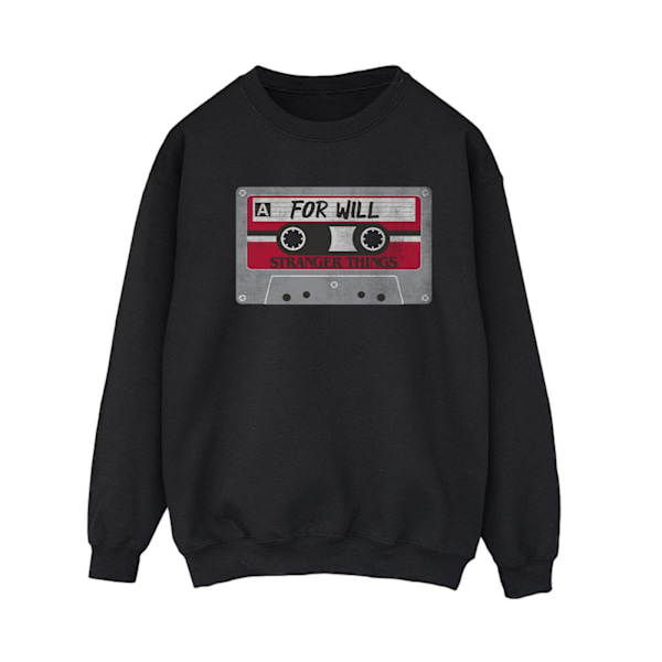 Netflix Dam/Kvinnor Stranger Things Kassett För Will Sweatshirt S Svart Black S