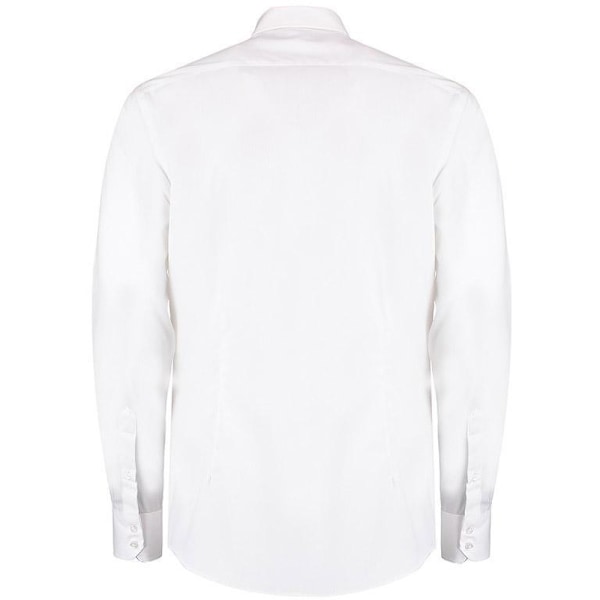 Kustom Kit Herr Långärmad Oxford Twill Skjorta 15.5 Vit White 15.5