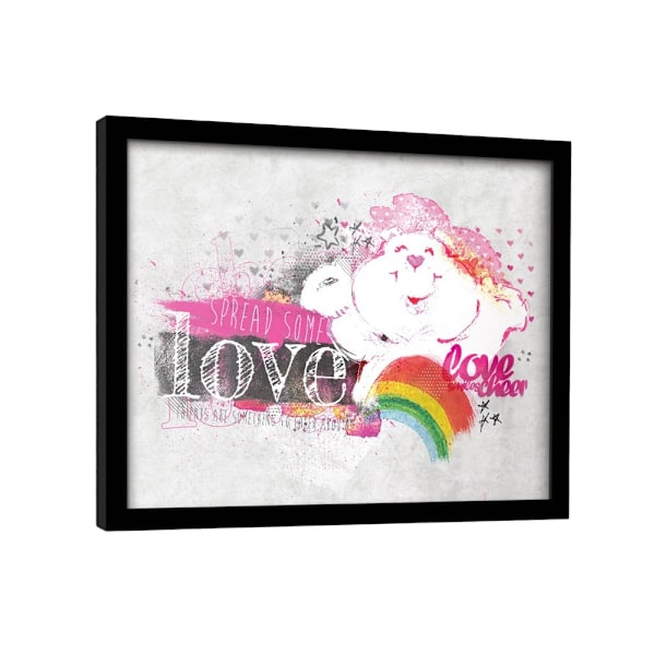 Care Bears Sprid Kärlek Inramad Affisch 40cm x 30cm Flerfärgad Multicoloured 40cm x 30cm