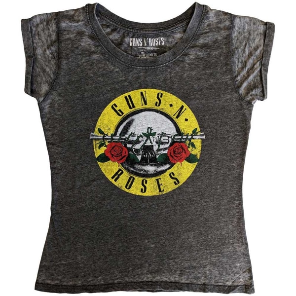 Guns N Roses Unisex Vuxen Burnout Logotyp T-shirt L Kolgrå Charcoal Grey L