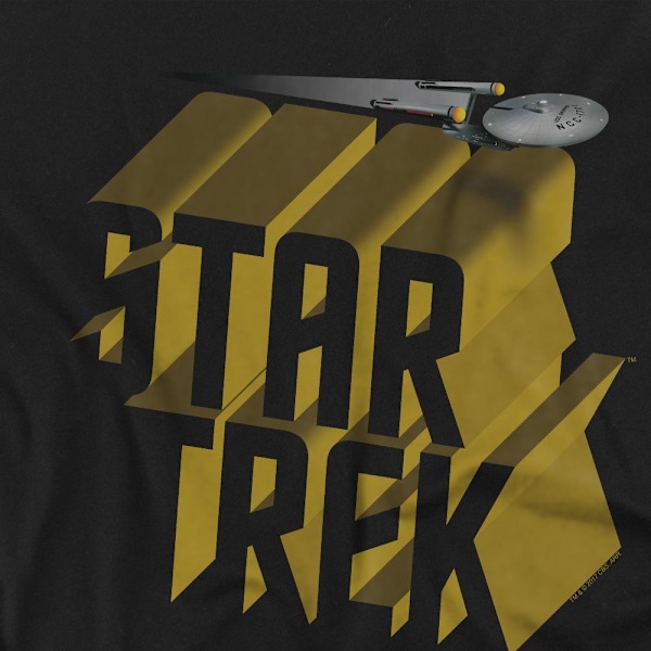 Star Trek Herr T-Shirt med 3D-Logotyp 3XL Svart Black 3XL